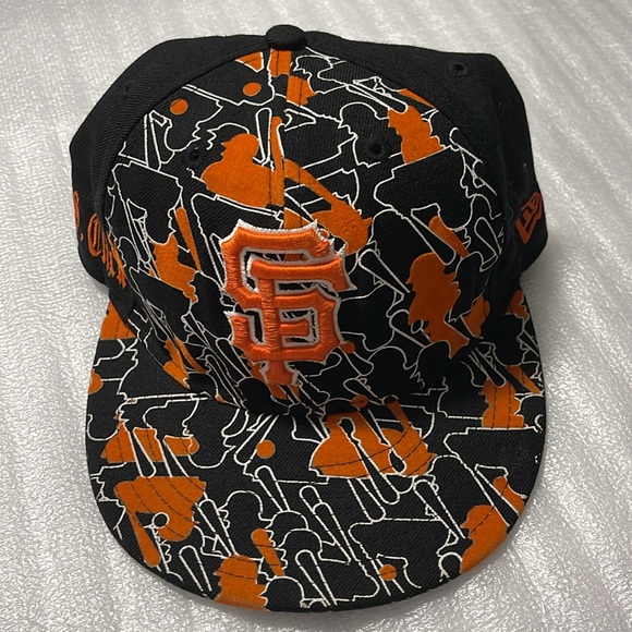 Vintage Men’s Sports Baseball Snapback Hat Orange & Black Size 7 1/4 (57.7 CM) - Picture 4 of 15